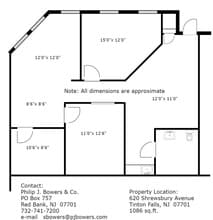 620 Shrewsbury Ave, Tinton Falls, NJ à louer Plan d’étage– Image 1 sur 1