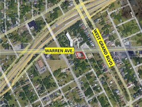 4101 W Warren Ave, Detroit, MI - VUE AÉRIENNE  vue de carte