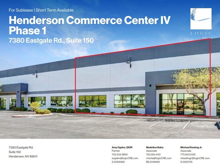 7380 Eastgate Rd, Henderson, NV à louer - Photo principale – Image 1 sur 4