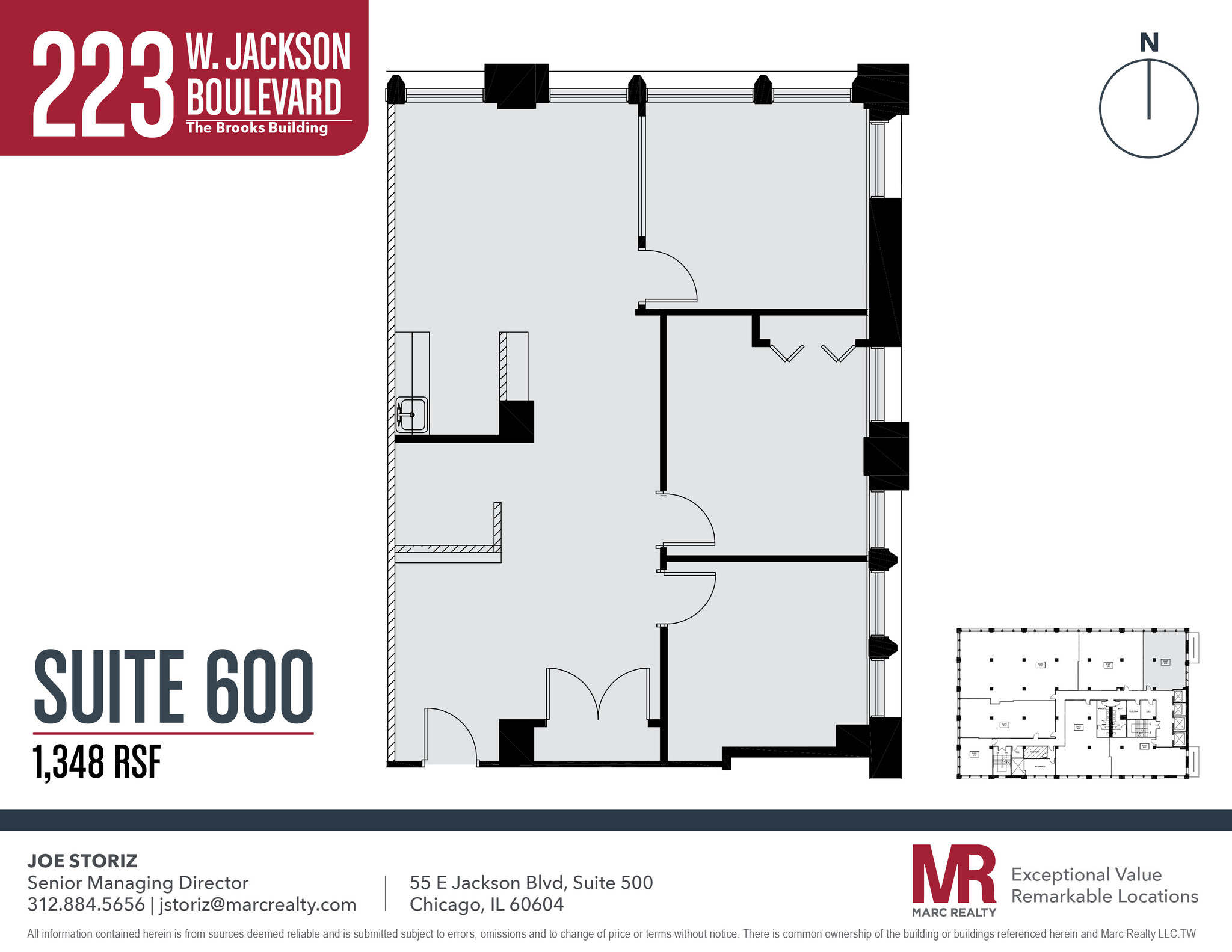 223 W Jackson Blvd, Chicago, IL à louer Plan d’étage– Image 1 sur 9