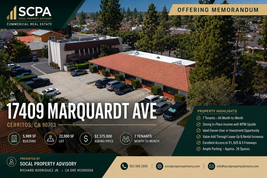 17409 Marquardt Ave, Cerritos, CA à vendre - Photo de l’immeuble – Image 1 sur 11