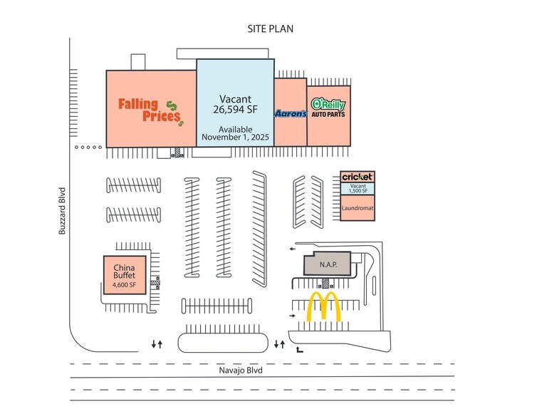 1501-1531 Navajo Blvd, Holbrook, AZ à louer - Plan de site – Image 1 sur 9