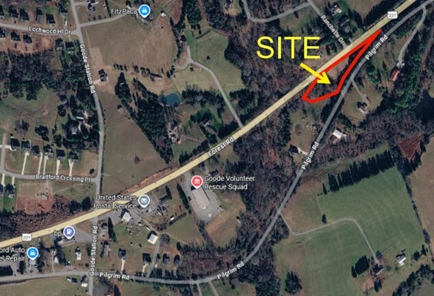 Rt. 221 & Pilgrim Rd., Goode, VA à vendre - Aérien – Image 2 sur 2