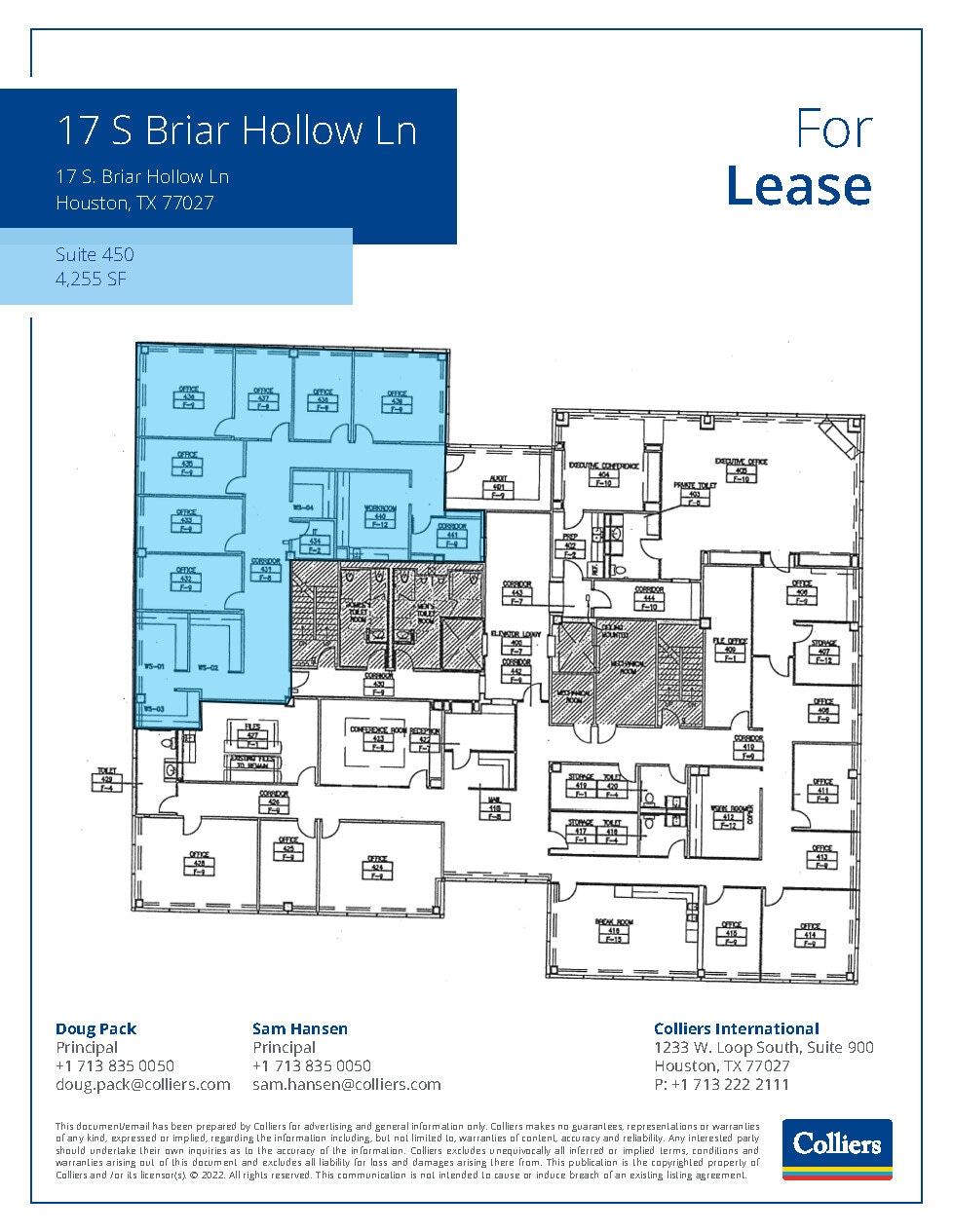17 S Briar Hollow Ln, Houston, TX à louer Plan d’étage– Image 1 sur 2