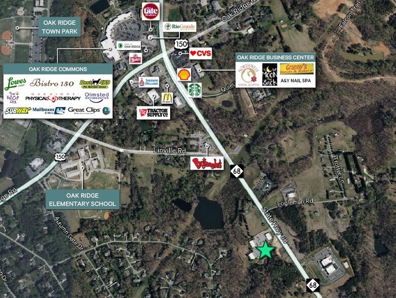 1429 NC Highway 68 N, Oak Ridge, NC à vendre - Aérien – Image 2 sur 3