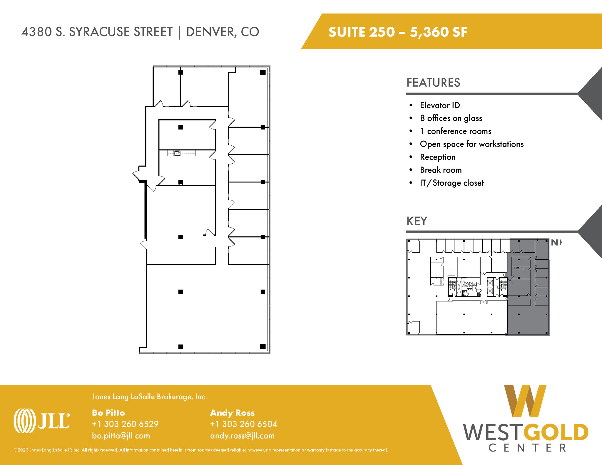 4380 S Syracuse St, Denver, CO à louer Plan d’étage– Image 1 sur 2