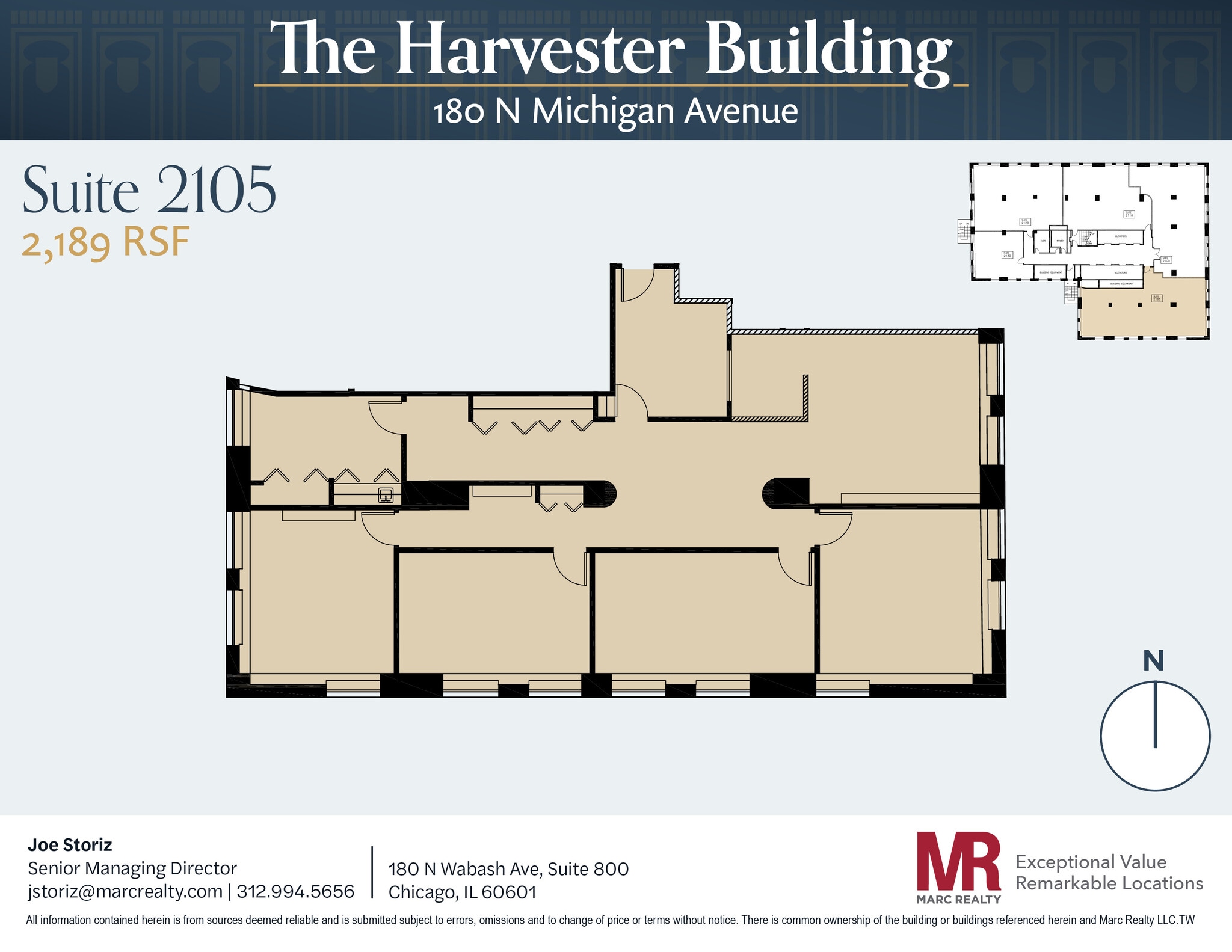 180 N Michigan Ave, Chicago, IL à louer Plan d’étage– Image 1 sur 8