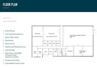 528-532 Mercury Dr, Sunnyvale, CA à louer Plan d’étage– Image 1 sur 1