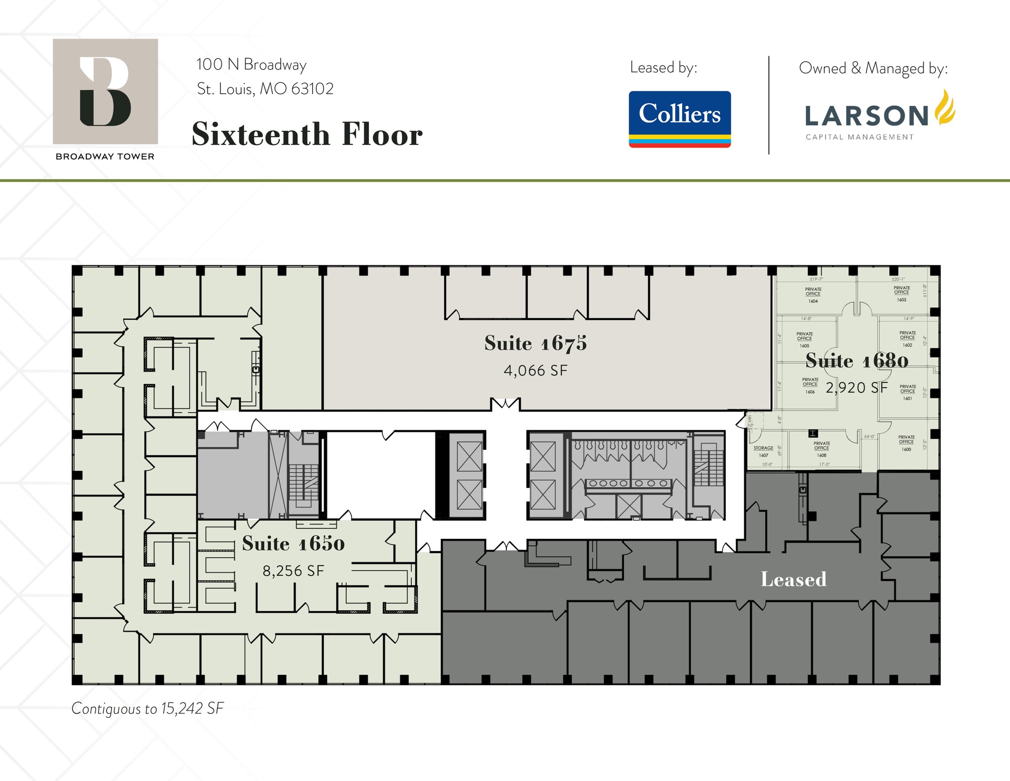 100 N Broadway, Saint Louis, MO à louer Plan d’étage– Image 1 sur 1