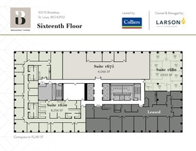 100 N Broadway, Saint Louis, MO à louer Plan d’étage– Image 1 sur 1