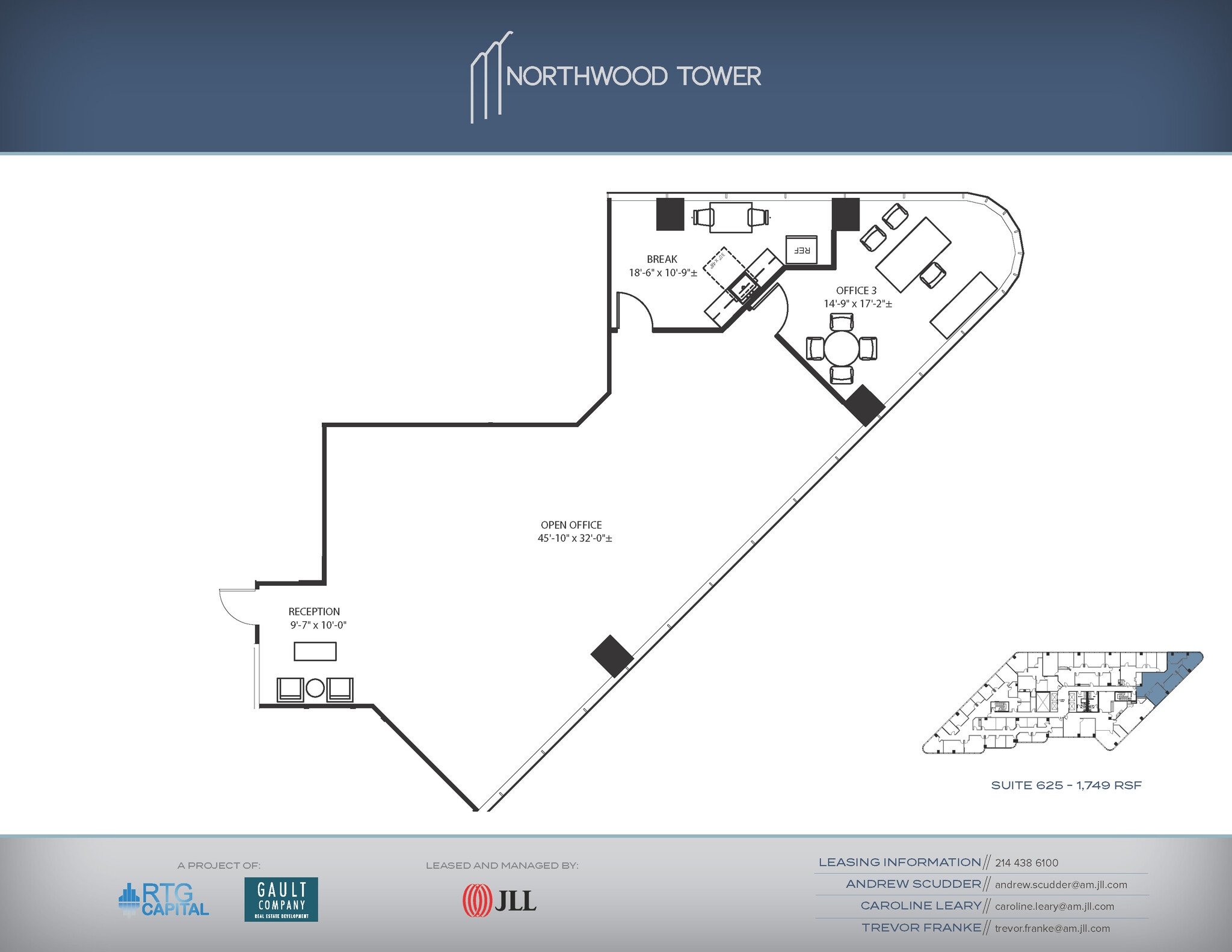 5757 Alpha Rd, Dallas, TX à louer Plan d’étage– Image 1 sur 2