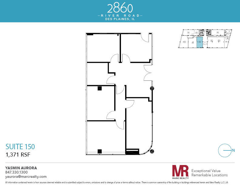 2860 S River Rd, Des Plaines, IL à louer Plan d’étage– Image 1 sur 1