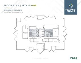 801 K St, Sacramento, CA à louer Plan d’étage– Image 1 sur 2