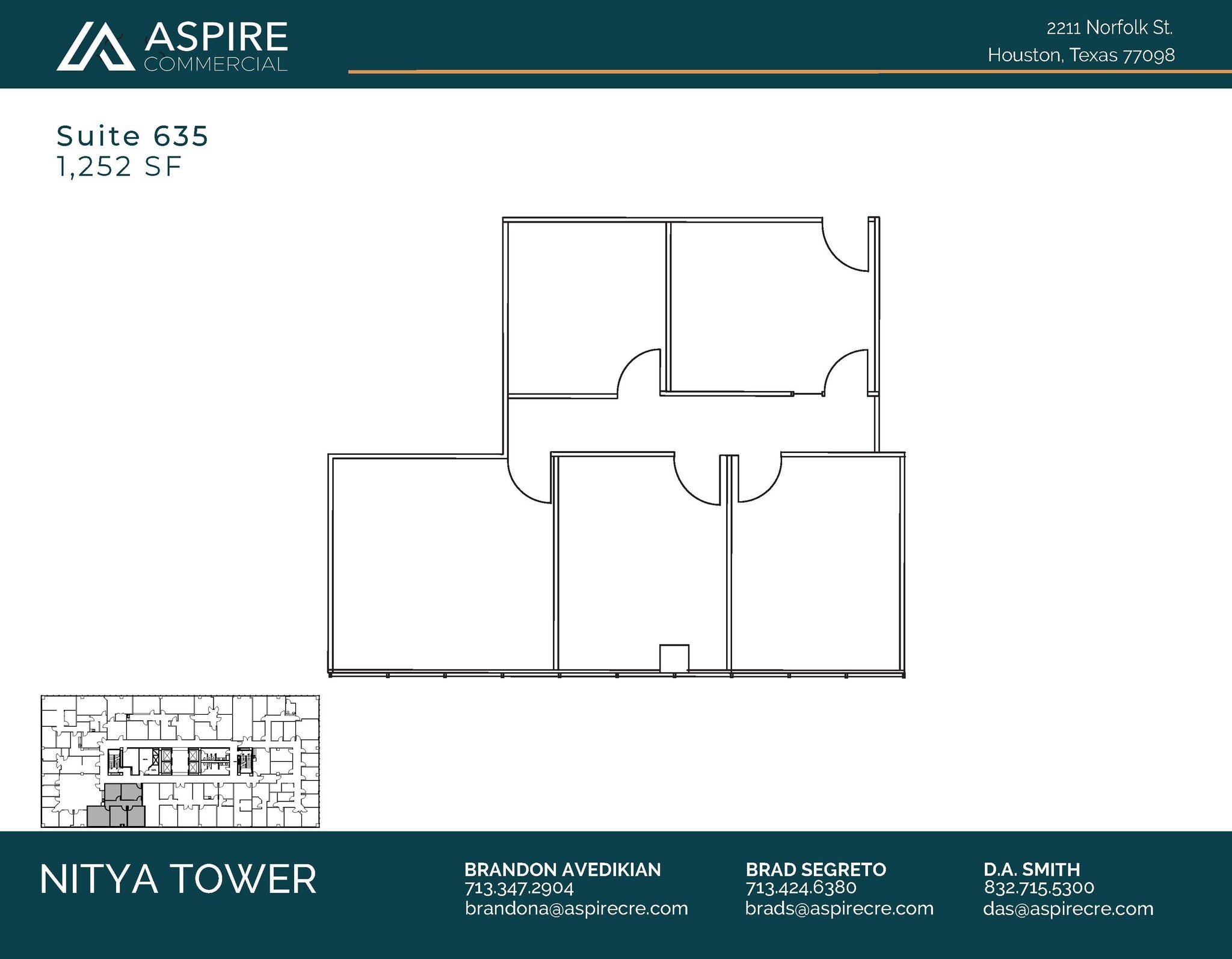 2211 Norfolk St, Houston, TX à louer Plan d’étage– Image 1 sur 1