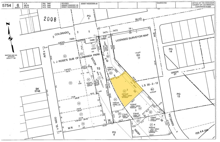 3018 E Colorado Blvd, Pasadena, CA à louer - Plan cadastral – Image 3 sur 3