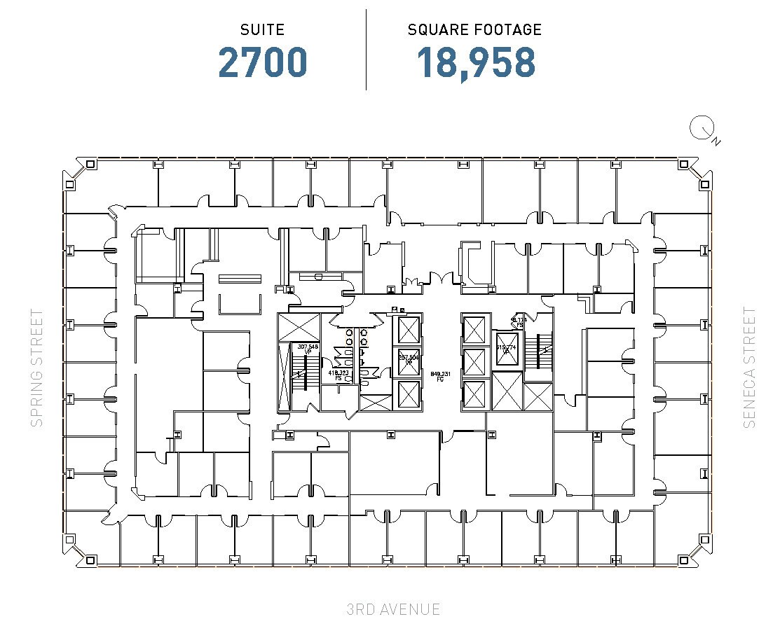 1111 3rd Ave, Seattle, WA à louer Plan d’étage– Image 1 sur 1