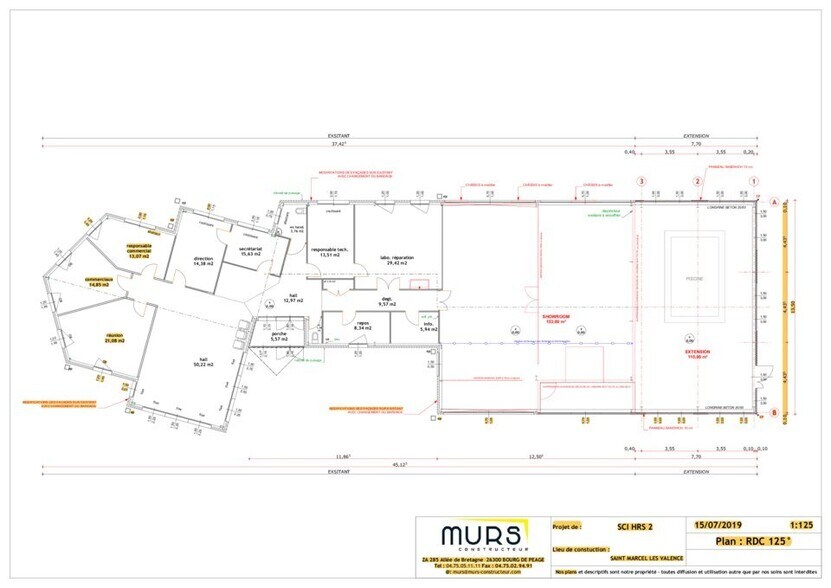Bureau dans Valence à louer - Plan d’étage – Image 2 sur 3