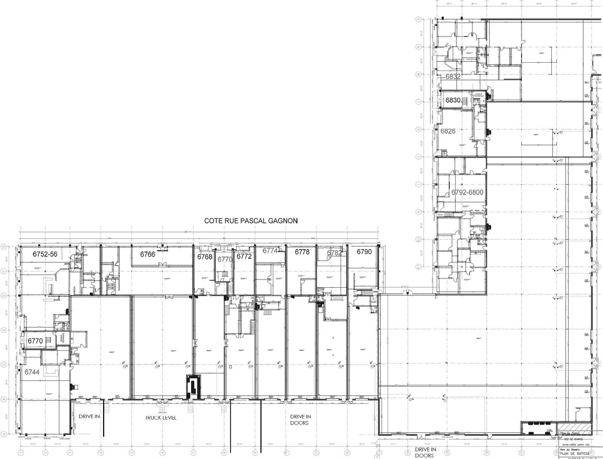 6742-6846 Rue Jarry E, Montréal, QC à louer Plan d’étage– Image 1 sur 2