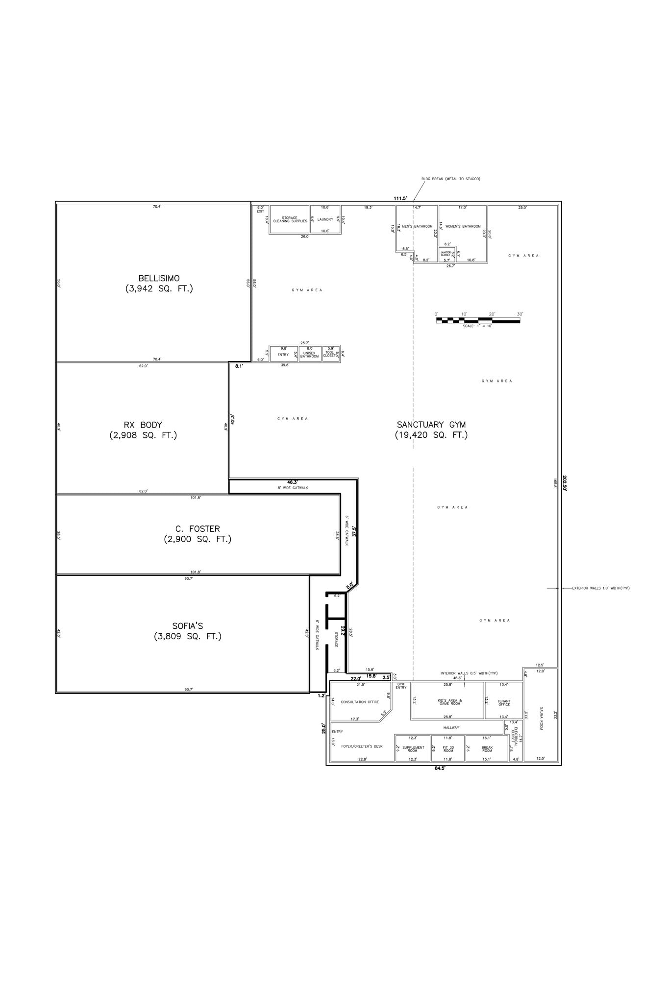 117-133 W Parkwood Ave, Friendswood, TX à louer Plan de site– Image 1 sur 2