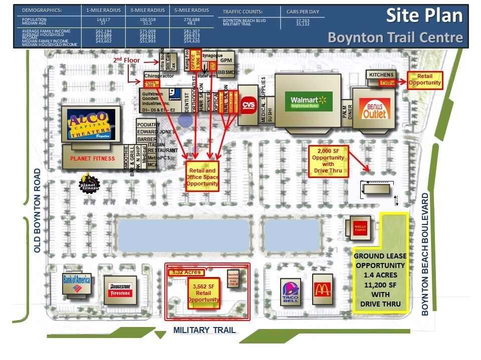 9760-9990 S Military Trl, Boynton Beach, FL à louer Plan de site– Image 1 sur 3