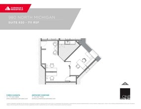 980 N Michigan Ave, Chicago, IL à louer Plan d’étage– Image 1 sur 1