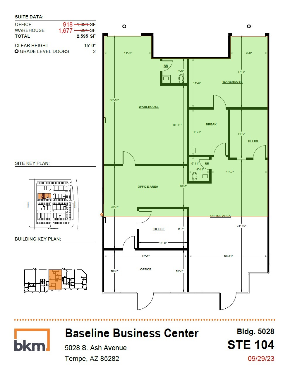 5024 S Ash Ave, Tempe, AZ à louer Plan d’étage– Image 1 sur 1