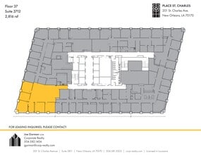 201 St. Charles Ave, New Orleans, LA à louer Plan de site– Image 1 sur 1