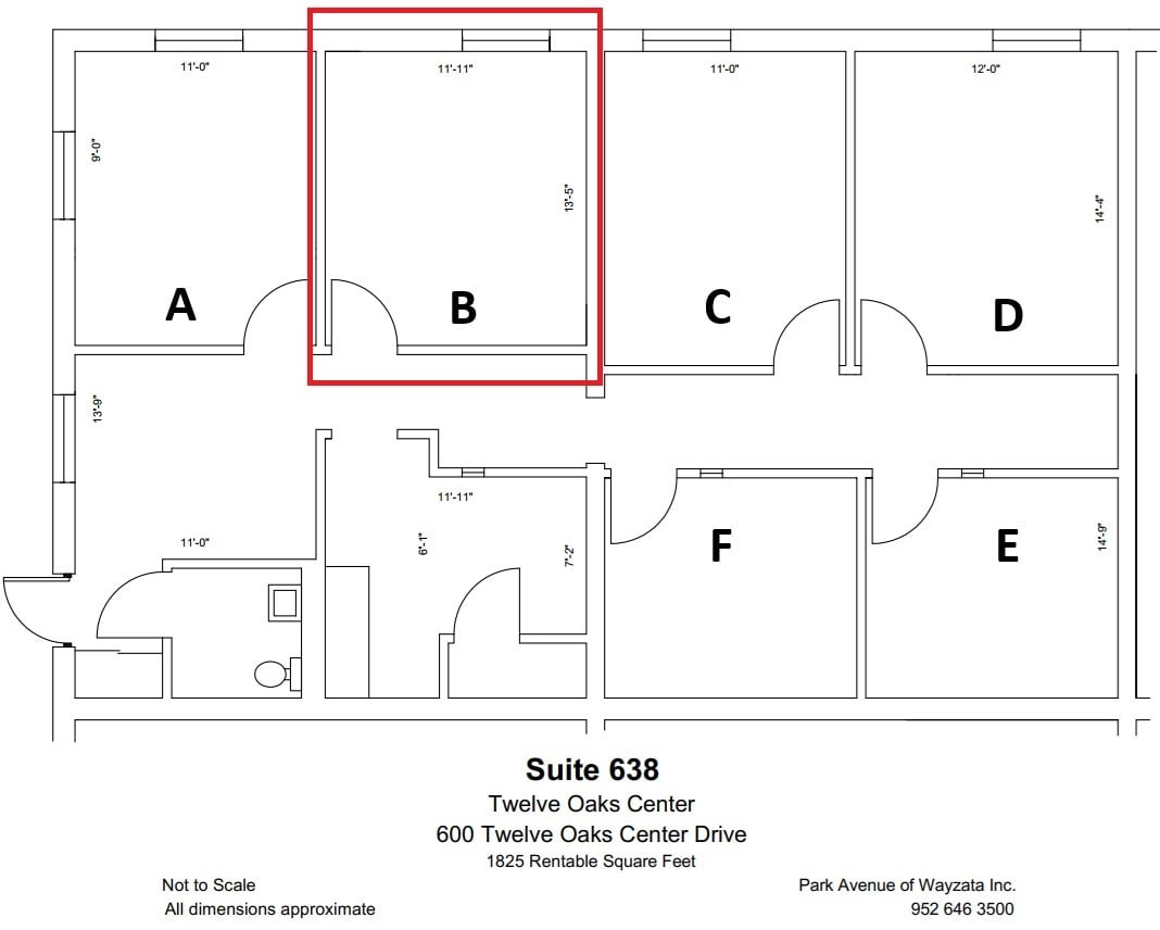 600 Twelve Oaks Center Dr, Wayzata, MN à louer Plan d’étage– Image 1 sur 1