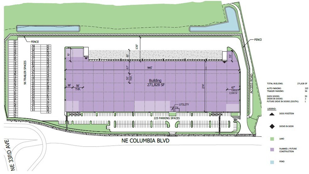 3509 NE Columbia Blvd, Portland, OR à louer - Plan de site – Image 2 sur 2
