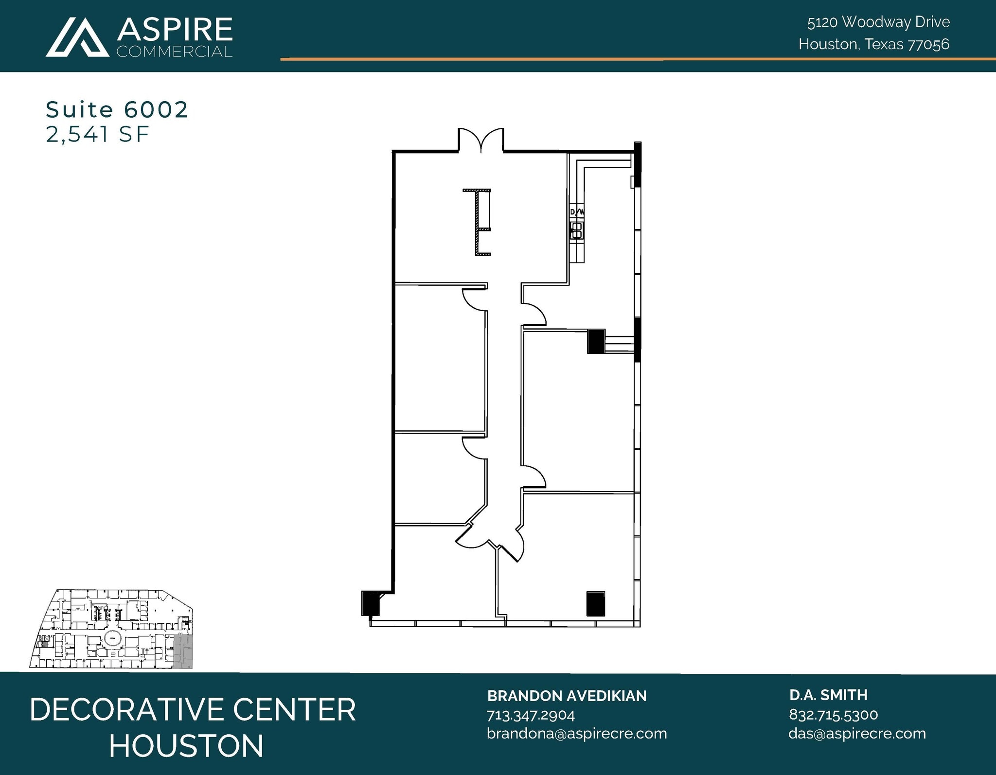 5120 Woodway Dr, Houston, TX à louer Plan d’étage– Image 1 sur 6