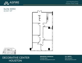5120 Woodway Dr, Houston, TX à louer Plan d’étage– Image 1 sur 6
