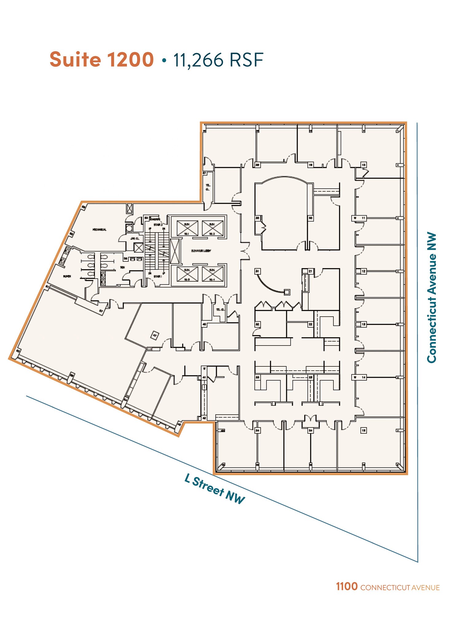 1100 Connecticut Ave NW, Washington, DC à louer Plan d’étage– Image 1 sur 5