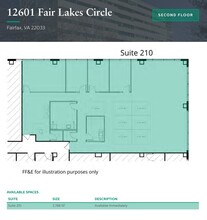 12601 Fair Lakes Cir, Fairfax, VA à louer Plan d’étage– Image 1 sur 1