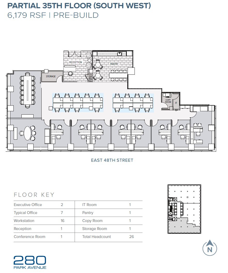 280 Park Ave, New York, NY à louer Plan d’étage– Image 1 sur 4