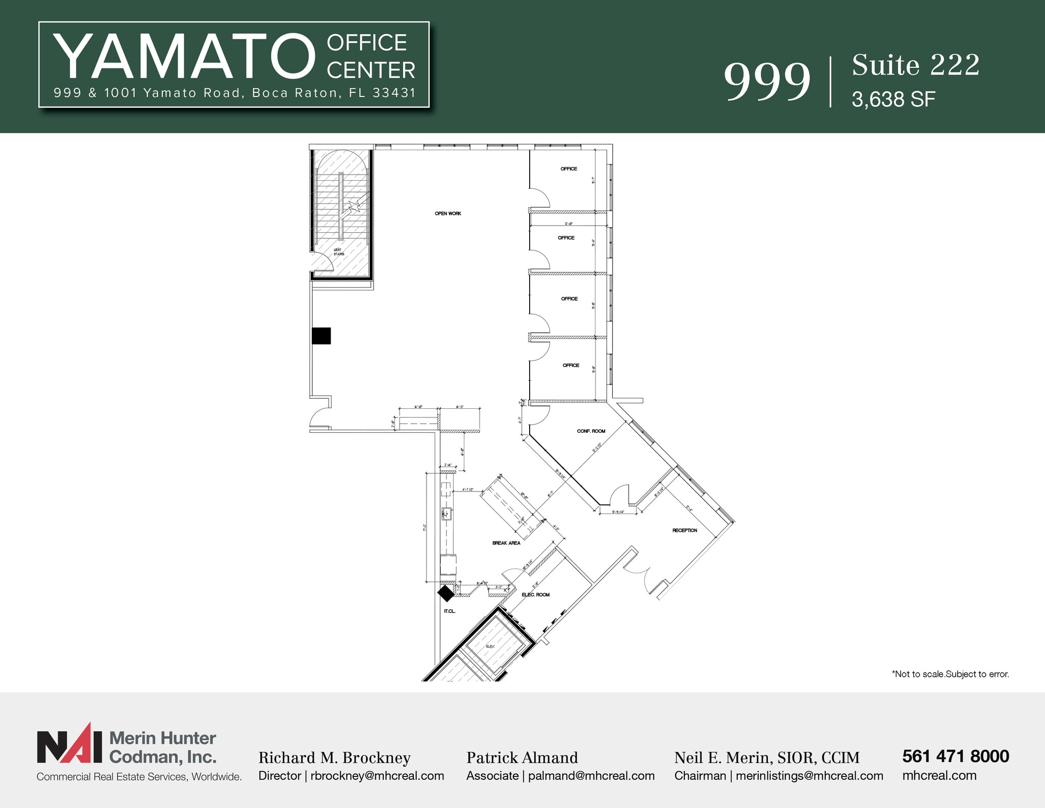 999-1001 W Yamato Rd, Boca Raton, FL à louer Plan d’étage– Image 1 sur 2