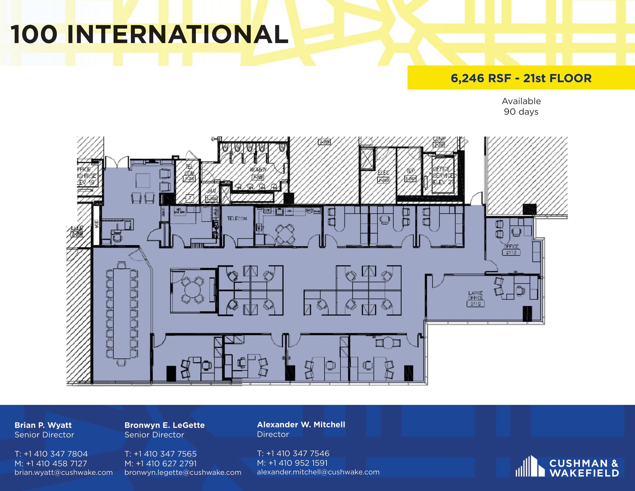 100 International Dr, Baltimore, MD à louer Plan d’étage– Image 1 sur 1