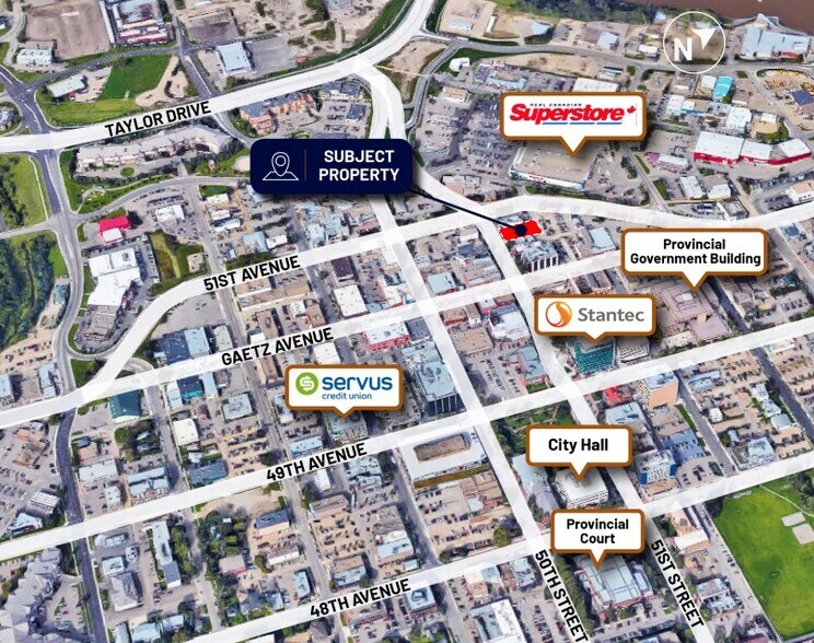 5026 Ross St, Red Deer, AB à vendre - Aérien – Image 3 sur 3