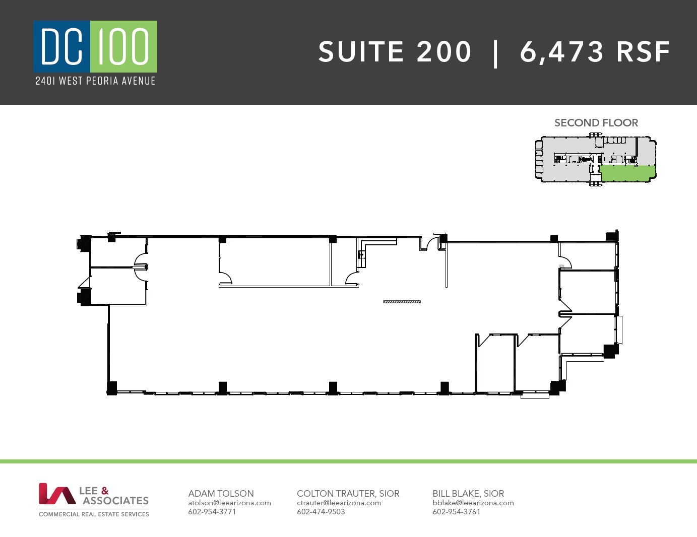 2401 W Peoria Ave, Phoenix, AZ à louer Plan d’étage– Image 1 sur 1