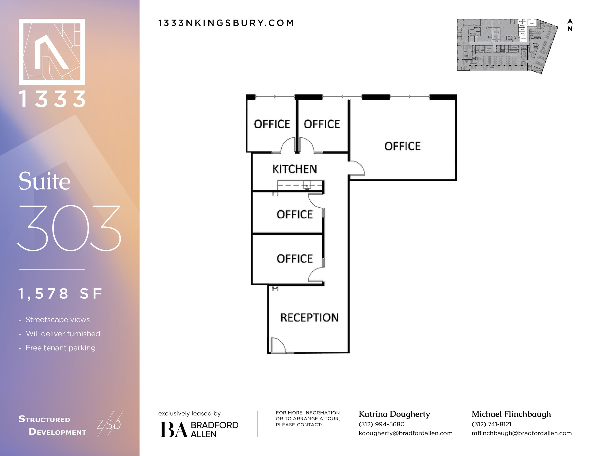 1333 N Kingsbury St, Chicago, IL à louer Plan d’étage– Image 1 sur 1