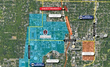 922 N Frisco Ave, Fayetteville, AR - Vue aérienne  vue de carte