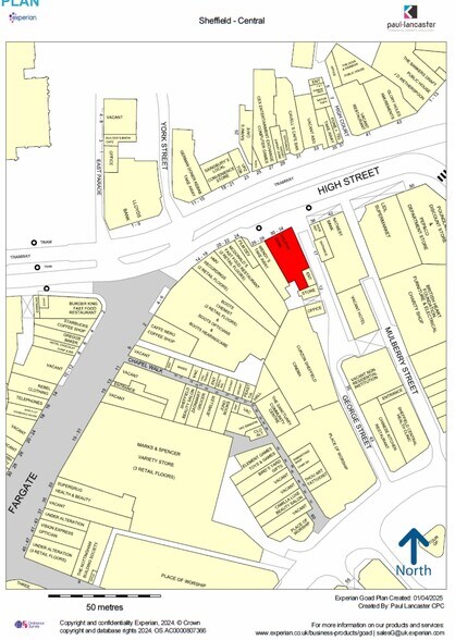30-34 High St, Sheffield à louer - Plan de site – Image 2 sur 4