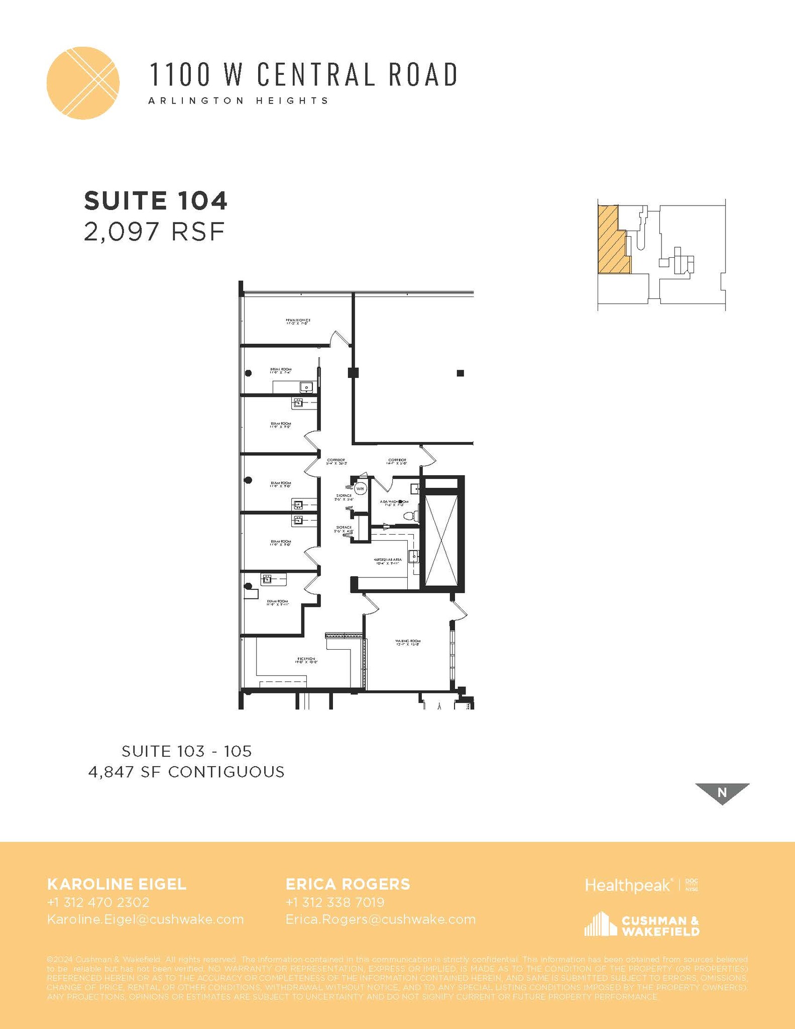 1100 W Central Rd, Arlington Heights, IL à louer Plan d’étage– Image 1 sur 1