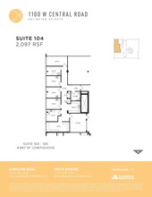 1100 W Central Rd, Arlington Heights, IL à louer Plan d’étage– Image 1 sur 1