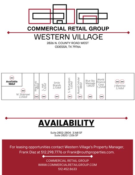 2802-2826 County Rd W, Odessa, TX à louer - Plan de site – Image 3 sur 7