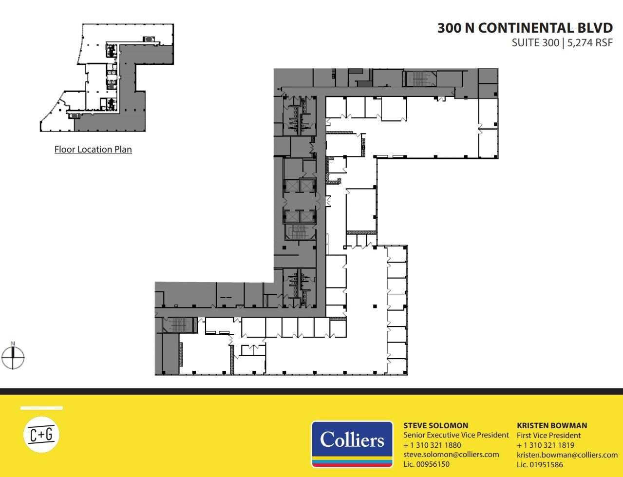 300 Continental Blvd, El Segundo, CA à louer Plan d’étage– Image 1 sur 1