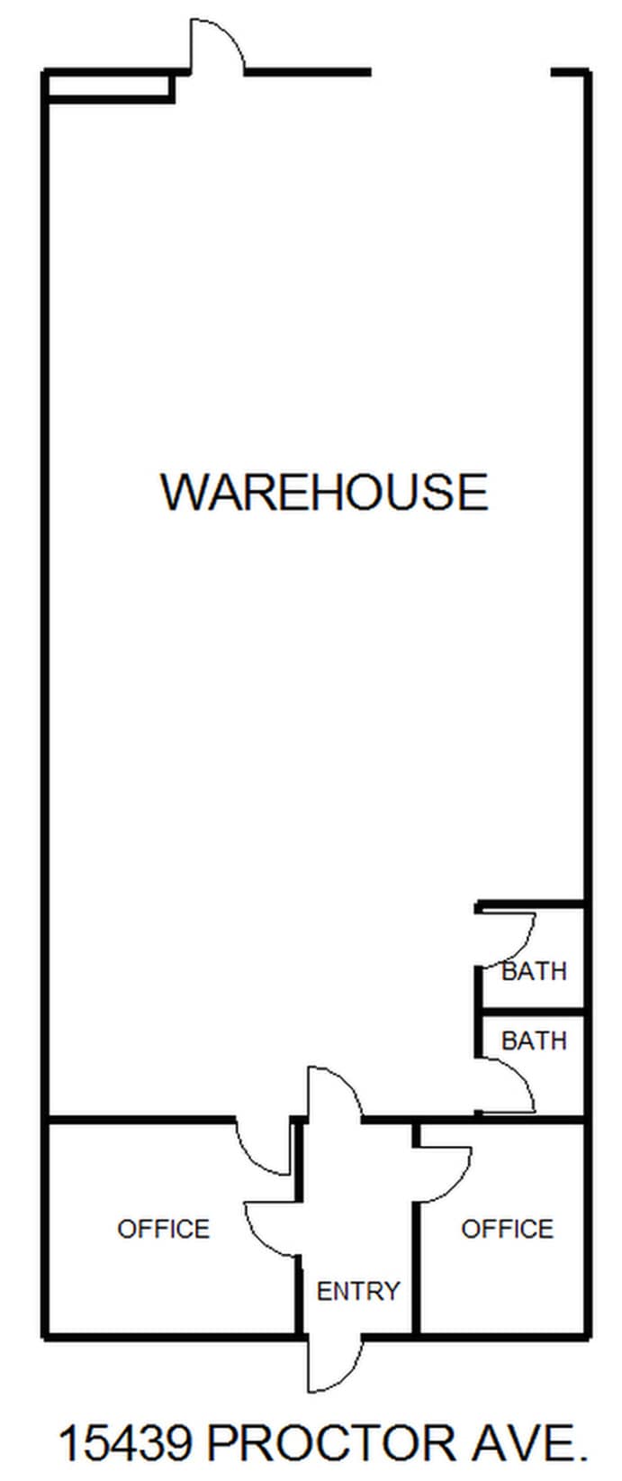 15437-15443 Proctor Ave, City of Industry, CA à louer Plan d’étage– Image 1 sur 1