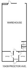 15437-15443 Proctor Ave, City of Industry, CA à louer Plan d’étage– Image 1 sur 1