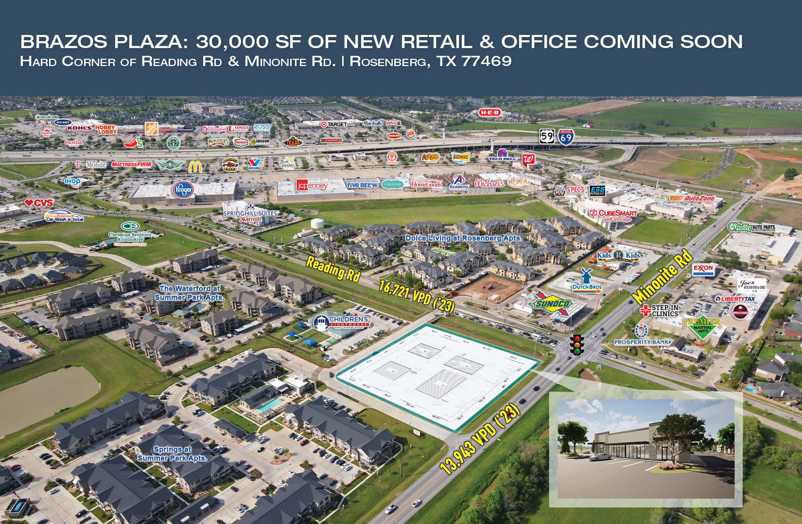 7200 Reading, Rosenberg, TX à louer Photo de l’immeuble– Image 1 sur 5