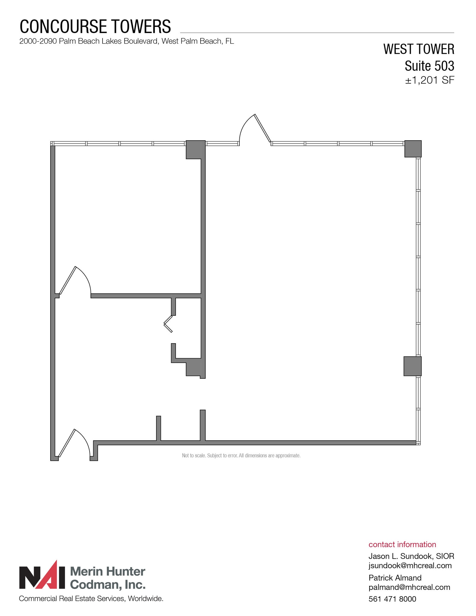 2090 Palm Beach Lakes Blvd, West Palm Beach, FL à louer Plan d’étage– Image 1 sur 1