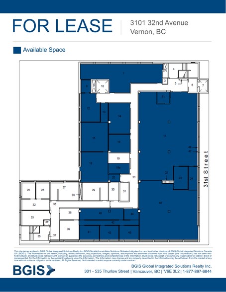 3101 32 Ave, Vernon, BC à louer - Plan de site – Image 3 sur 4